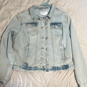 Distressed/faded jean jacket